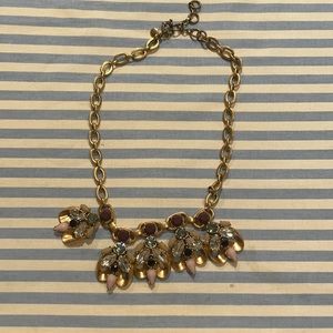 J crew brown and blush statement necklace